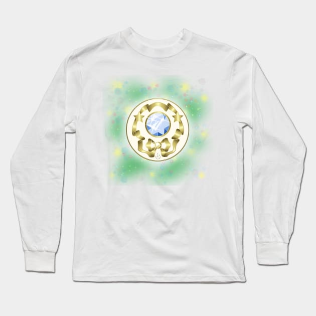 Crystal Star Brooch Long Sleeve T-Shirt by AudreyWagnerArt